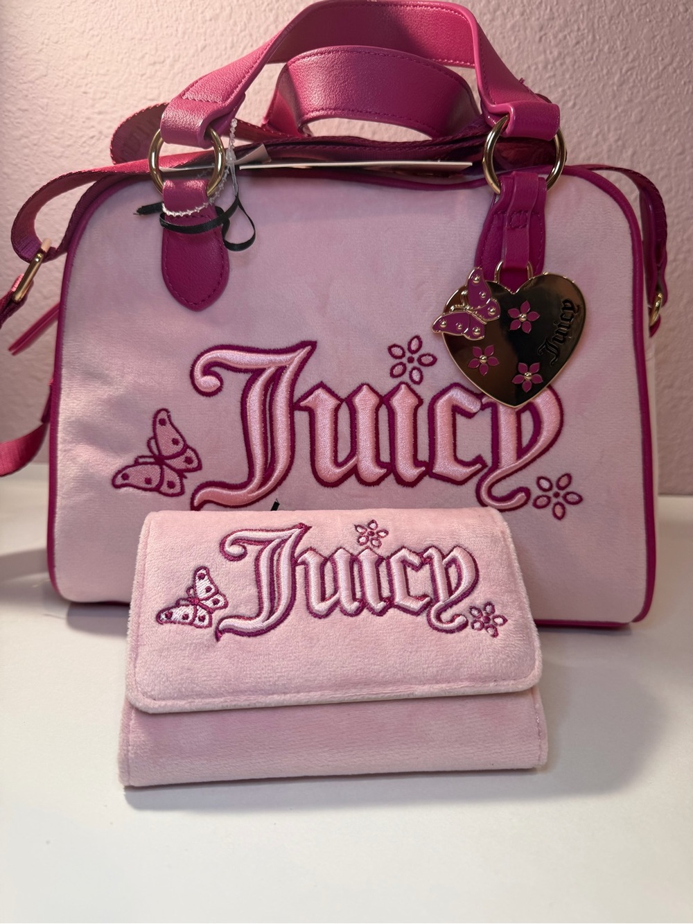 NEW Juicy Couture Juicy In the Sky Satchel with Wallet